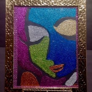 GLITTER GLAM GLASS PICTURE